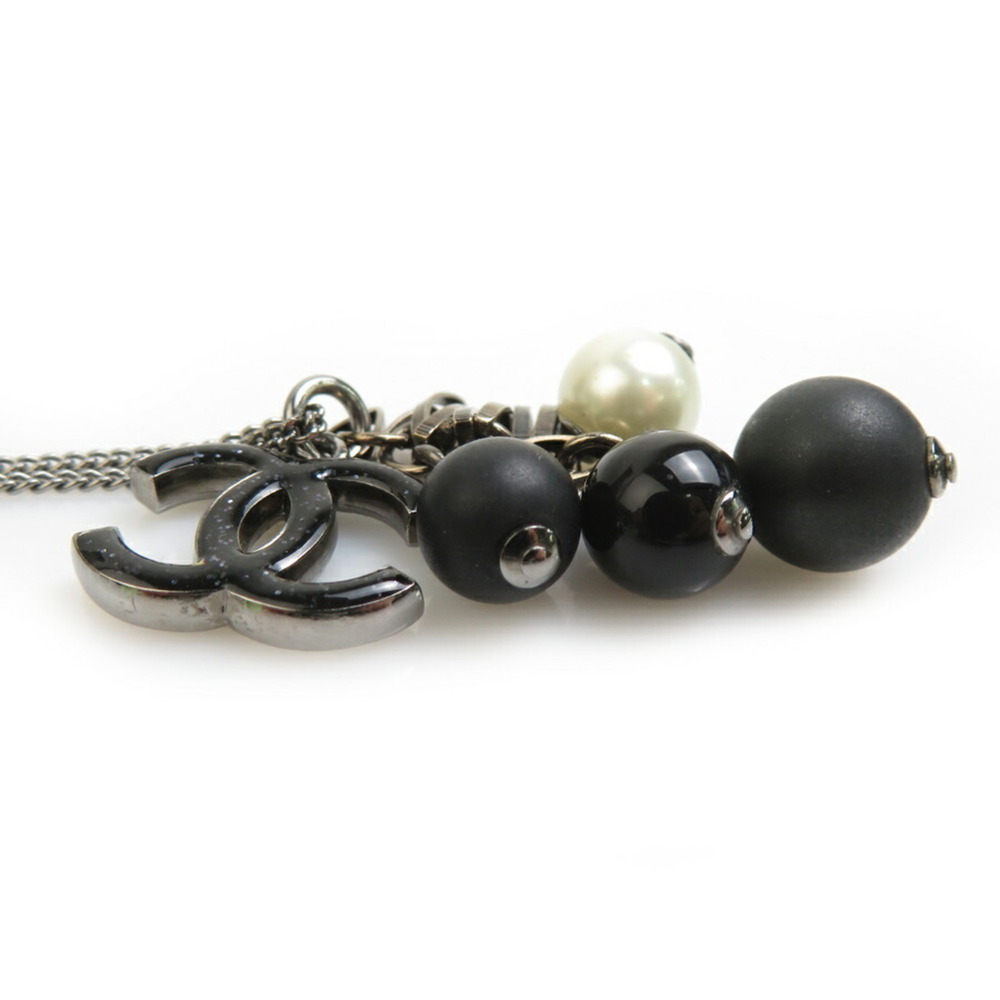 CHANEL Authentic Black Pearl Logo Necklace - Picture 3 of 5
